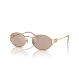 MIU MIU 0MU 52YS Sunglasses - Pale Gold W/Pink