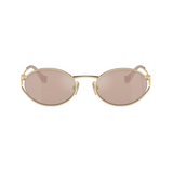 MIU MIU 0MU 52YS Sunglasses - Pale Gold W/Pink
