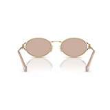 MIU MIU 0MU 52YS Sunglasses - Pale Gold W/Pink