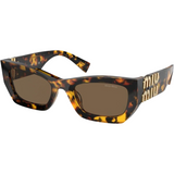 0MU09WS Sunglasses - Honey Havana/Dark Brown