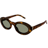 SLM136002 Oval Frame Sunglasses - Havana/Green