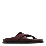 Claude Sandal - Mulberry Embossed Lizard