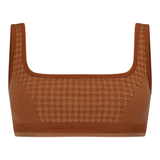 Houndstooth Wool Bralet - Spice