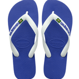 Women's Brazil Logo Flip Flops - Marine Blue
