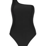 One Shoulder One Piece - Black