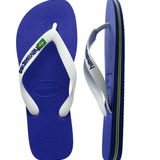 Women's Brazil Logo Flip Flops - Marine Blue
