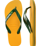 Women's Brazil Logo Flip Flops - Yellow Pop
