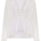 Silk Voile Top - White