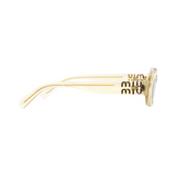 MIU MIU MU06ZS Sunglasses - Sand Transparent/Dark Brown