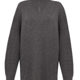 Oversized Zip Sweater - Charcoal