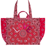 Quilted Medium Cabas Love Tote - Vintage Red/Real Red