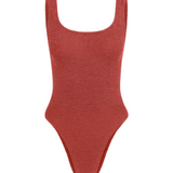 Square Neck Swim - Metallic Rosewood