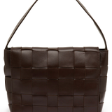 Woven Envelope Mini Tote - Chocolate