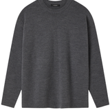 Reid Crew Knit - Mid Grey Melange