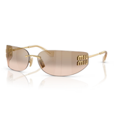 0MUA51S Sunglasses - Gold/Light Brown Mirror Bronze