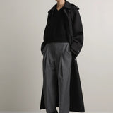 The Goddard Straight Pant - Charcoal Pinstripe