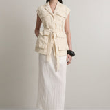 A.Emery The Jakob Vest Creme Jacquard 2