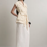 A.Emery The Jakob Vest Creme Jacquard 3