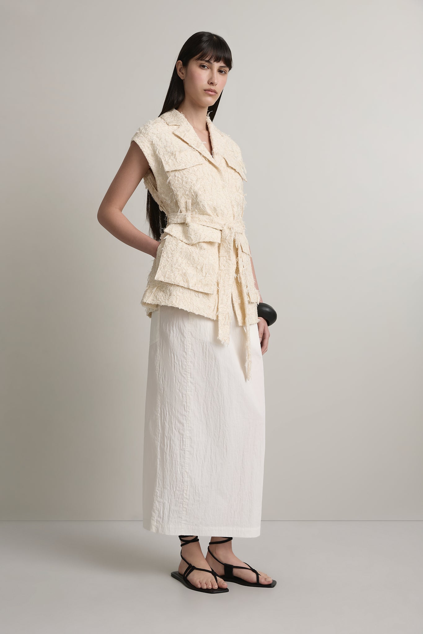 A.Emery The Jakob Vest Creme Jacquard 3