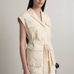 A.Emery The Jakob Vest Creme Jacquard 4