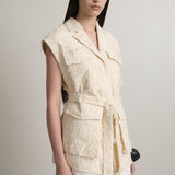A.Emery The Jakob Vest Creme Jacquard 4