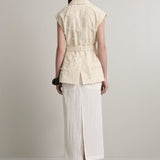 A.Emery The Jakob Vest Creme Jacquard 5