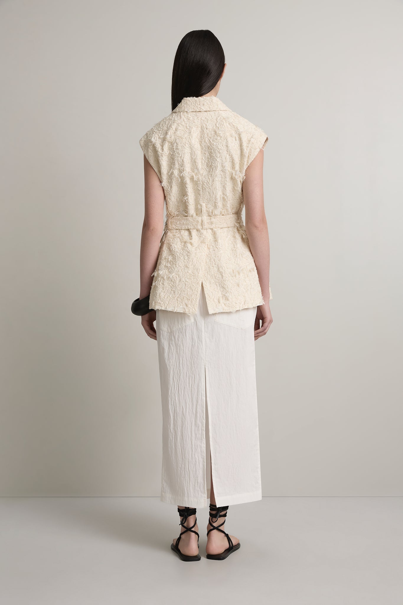 A.Emery The Jakob Vest Creme Jacquard 5