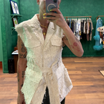 A.Emery Jakob Vest Creme Jacquard