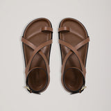 The Jalen Slim Sandal - Cognac
