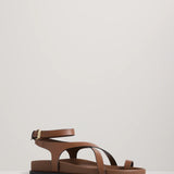 The Jalen Slim Sandal - Cognac