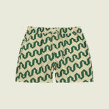 Atlas Swim Shorts - Green/Ecru