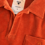 Burnt Orange Velour Long Sleeve Shirt