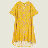 Mashed Tangelo Linen Dress