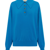 Claudia Azure Knit Polo