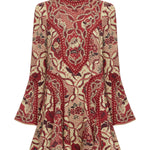 Alemais Kenny Mini Dress Folk Floral Print
