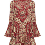 Alemais Kenny Mini Dress Folk Floral Print