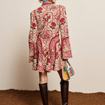Alemais Kenny Mini Dress Folk Floral Print detail