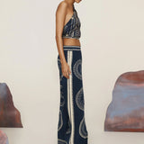 Oceane Silk Pant - Blue / PRE-ORDER SHIPPING MID FEB 25