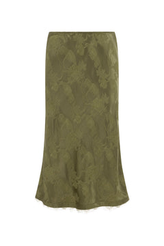 Alemais Winifred Bias Slip Skirt Khaki