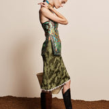 Alemais Winifred Bias Slip Skirt Khaki