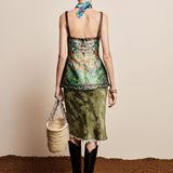 Alemais Winifred Bias Slip Skirt Khaki