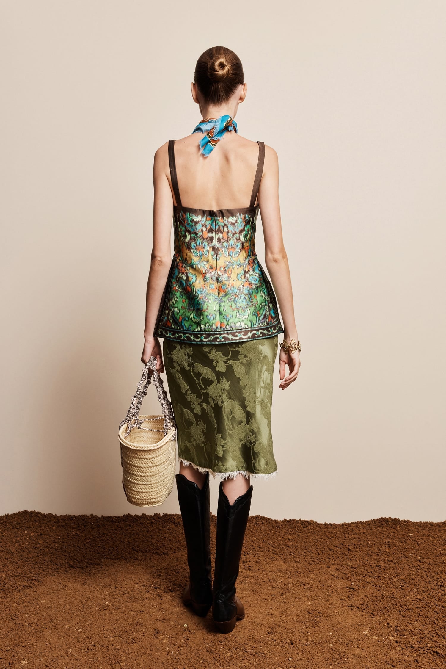 Alemais Winifred Bias Slip Skirt Khaki