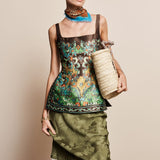 Alemais Winifred Bias Slip Skirt Khaki