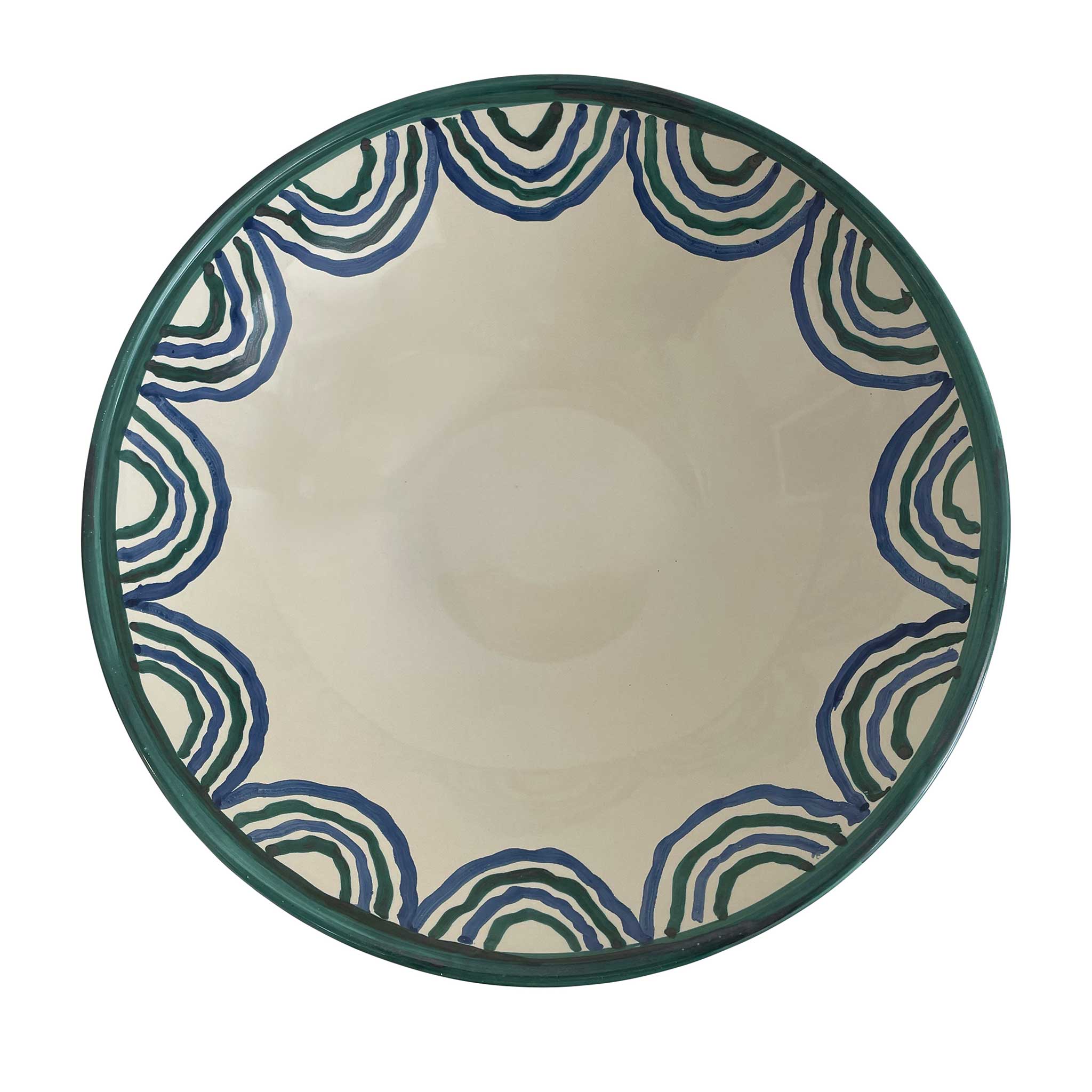 Alex and Trahanas Alberto Ceramic Serving Bowl Blue Green