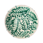 Alex and Trahanas Foglia Ceramic Fruit Bowl Stand Sea Green Cream