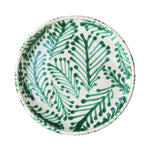 Alex and Trahanas Foglia Ceramic Serving Bowl Sea Green Cream