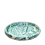 Alex and Trahanas Foglia Ceramic Serving Bowl Sea Green Cream