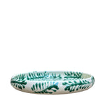 Alex and Trahanas Foglia Ceramic Serving Bowl Sea Green Cream