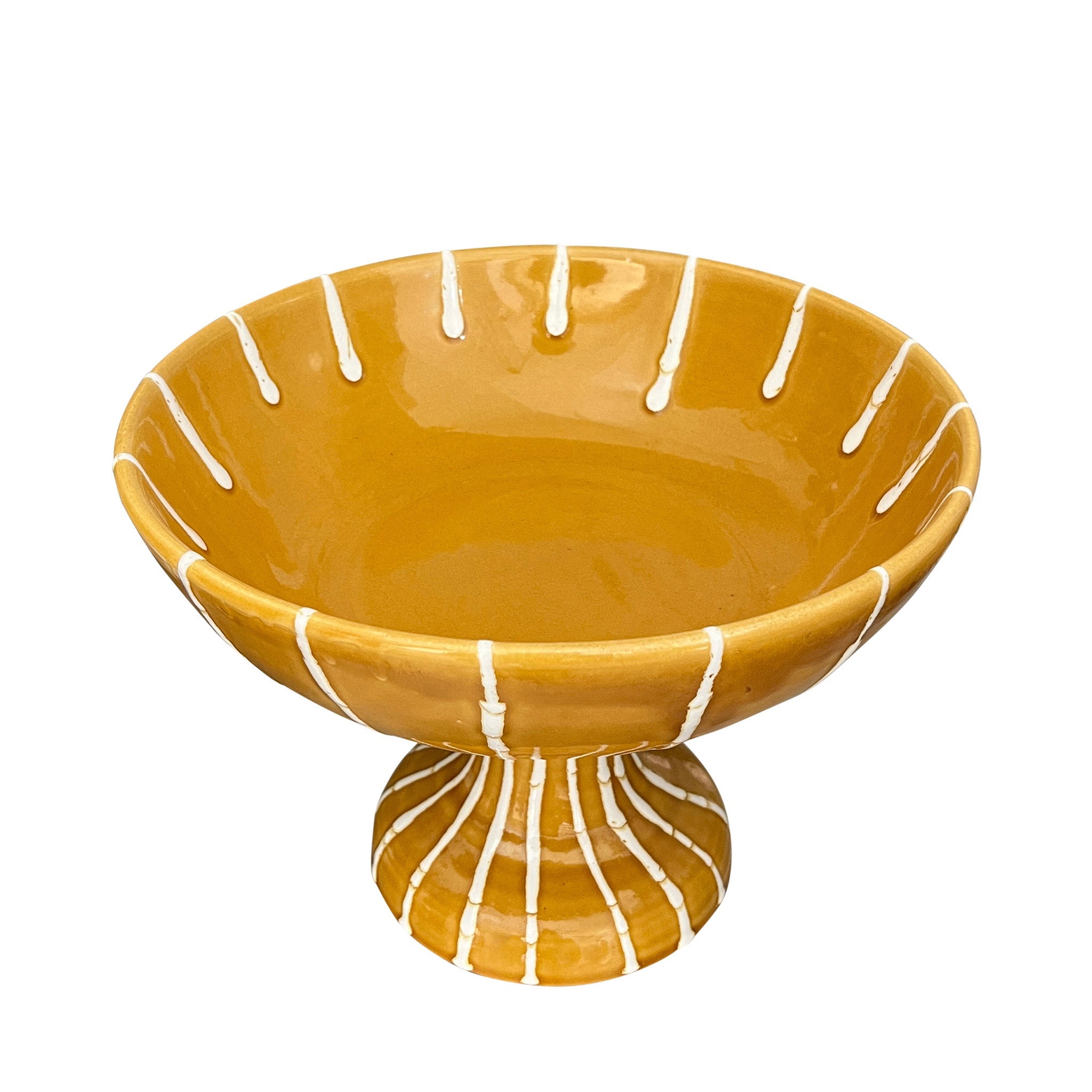 Alex and Trahanas Lido Ceramic Fruit Bowl Stand Honey