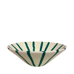 Alex and Trahanas Lido Ceramic Serving Bowl Sea Green Cream